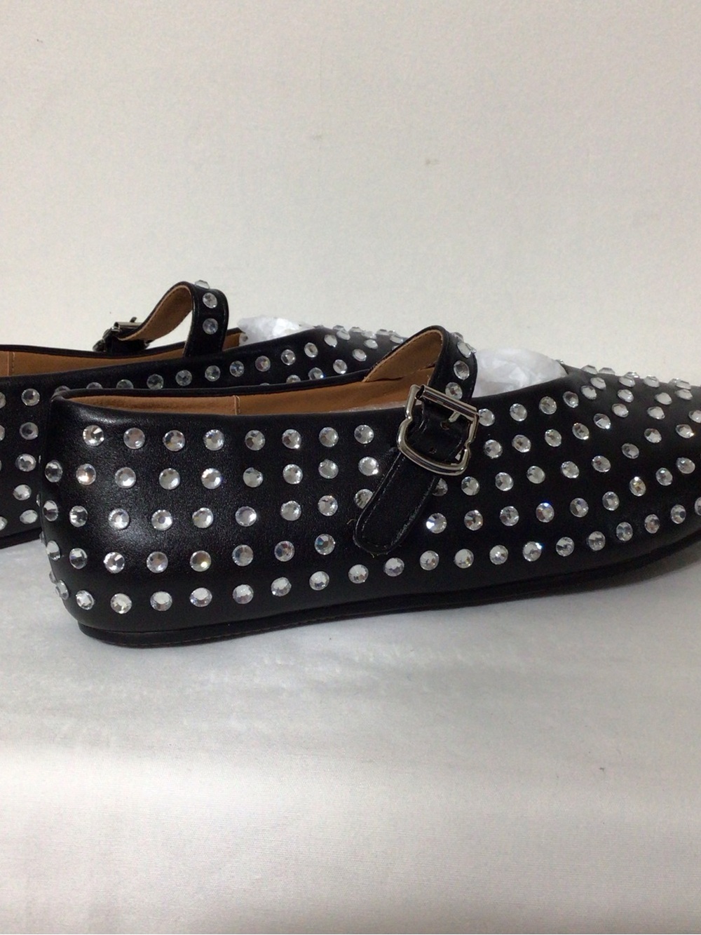 Rhinestone Black Mary Jane Flats - Picture 9 of 9